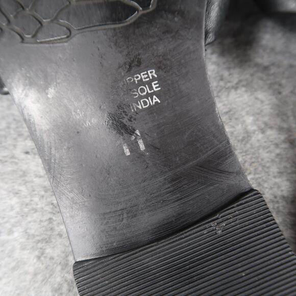 BOG Collective Shoes Women 11 Sandal Slip On Flat Twist Strap Leather Boho Black - Picture 11 of 12